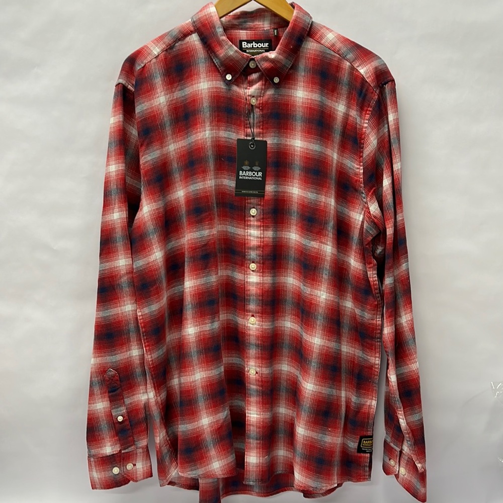BARBOUR KERSHAW Shirt faded Red Long Sleeved & Tailored Fit